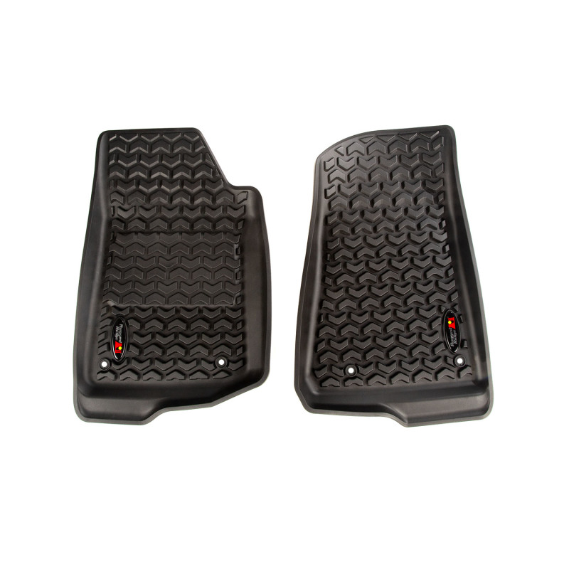 Jeep Gladiator Floor Liners - Front - Rugged Ridge - Deep Tread Technology - Black - `20-`21 Jeep Gladiator Floor Liners - Front - Rugged Ridge - Deep Tread Technology - Black - `20-`21